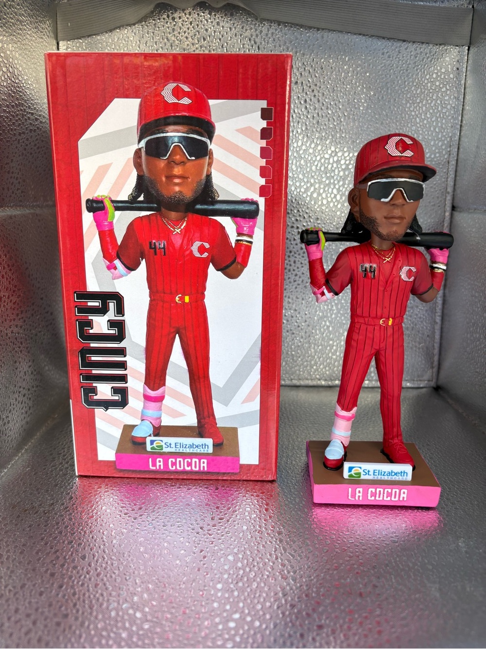 La Cocoa Red Baseball Bobblehead -